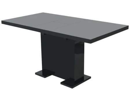 vidaXL Extendable Dining Table High Gloss Black